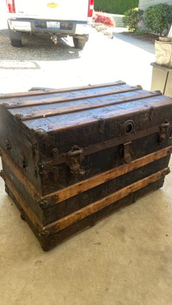 Antique steamer trunk