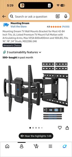 TV Wall Mount (42-84 inch TVs)
