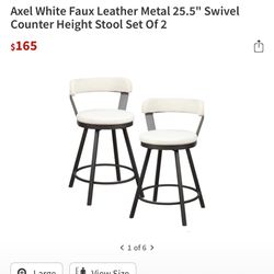 METAL SWIVEL COUNTER HEIGHT STOOLS