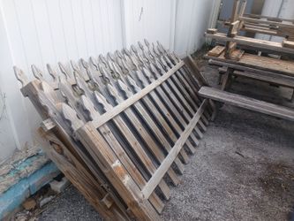 Picnic benches and fence a total of four