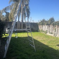 WERNER - 10 Ft Ladder - 14 Ft Reach - Used