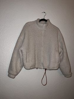Sherpa Cropped Scrunch Jacket