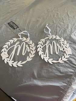 Mr & Mrs Wedding Chair Signs