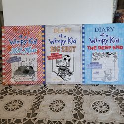 3 DIARY OF A WIMPY KID CHAPTER BOOKS ALL IN GREAT CONDITION #15,16,19
