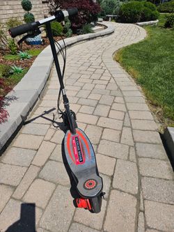 Red  Power Core E100 Electric Scooter Aluminum Deck