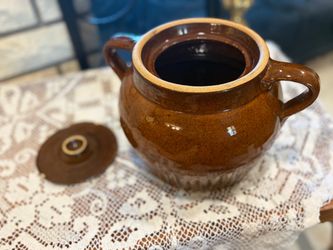 Vintage Brown Glazed Stoneware