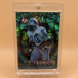 1995 Barry Sanders Collectors Edge Edge Tech Prism Card🔥