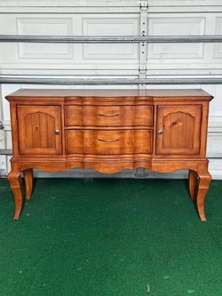 Solid Wood Farmhouse Buffet Sideboard Cabinet