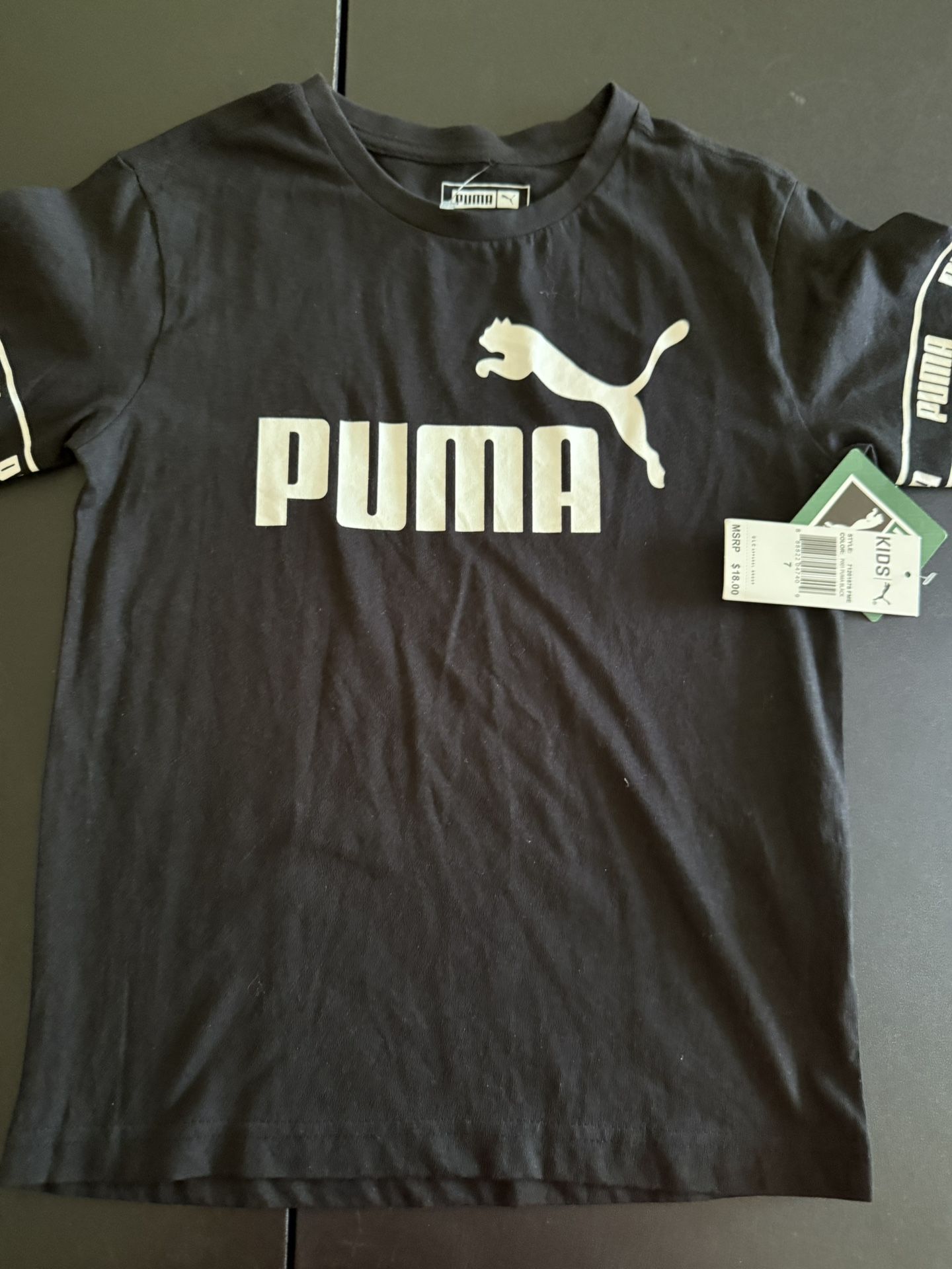 Puma Black Tee with White Logo