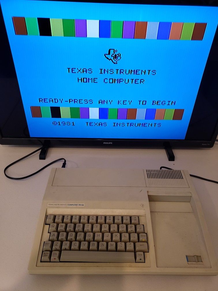 Vintage 1981 Texas Instruments TI-99/4a Home Computer With Original Box - Working!