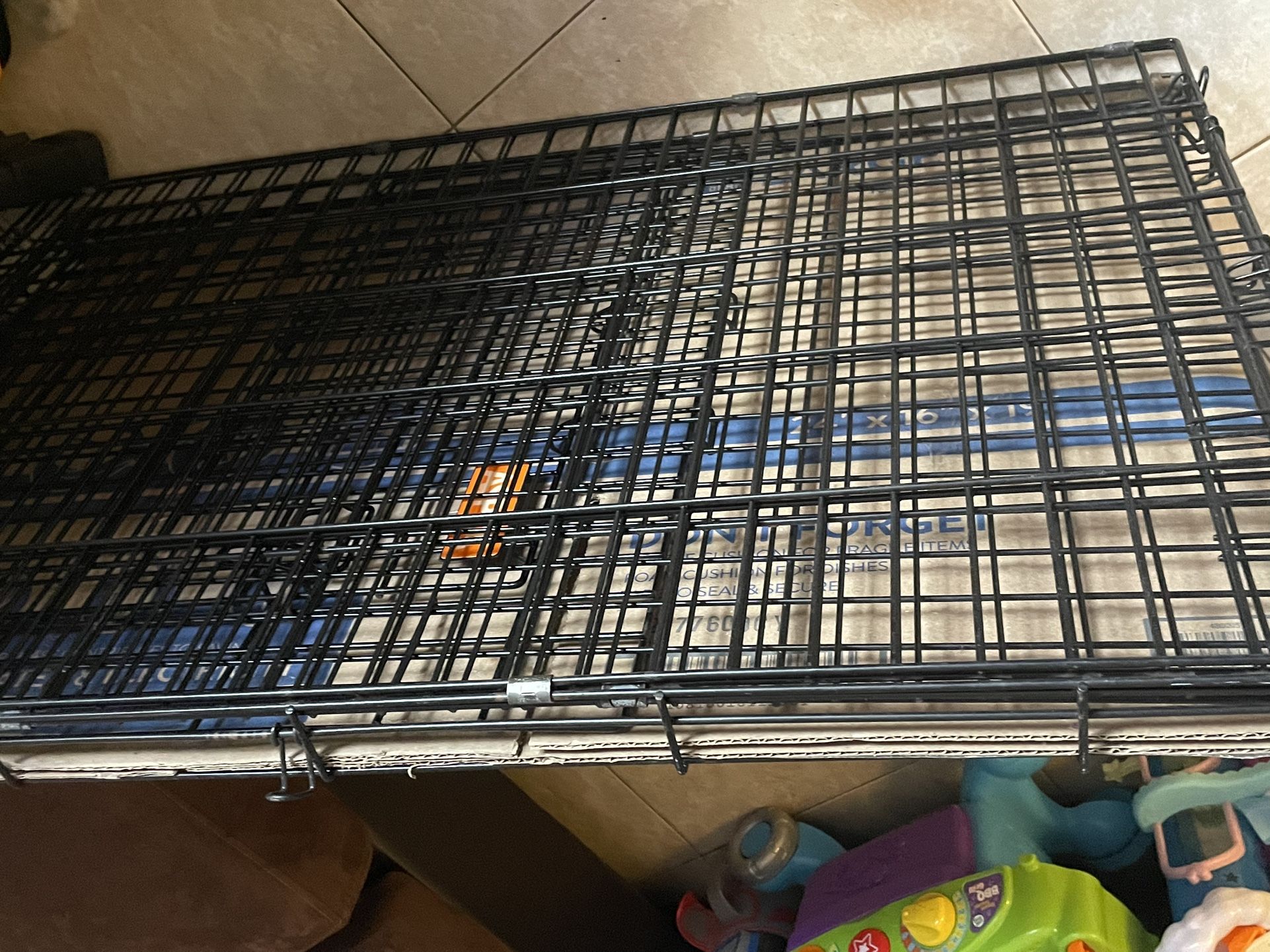 Large Dog Cage- Black Metal