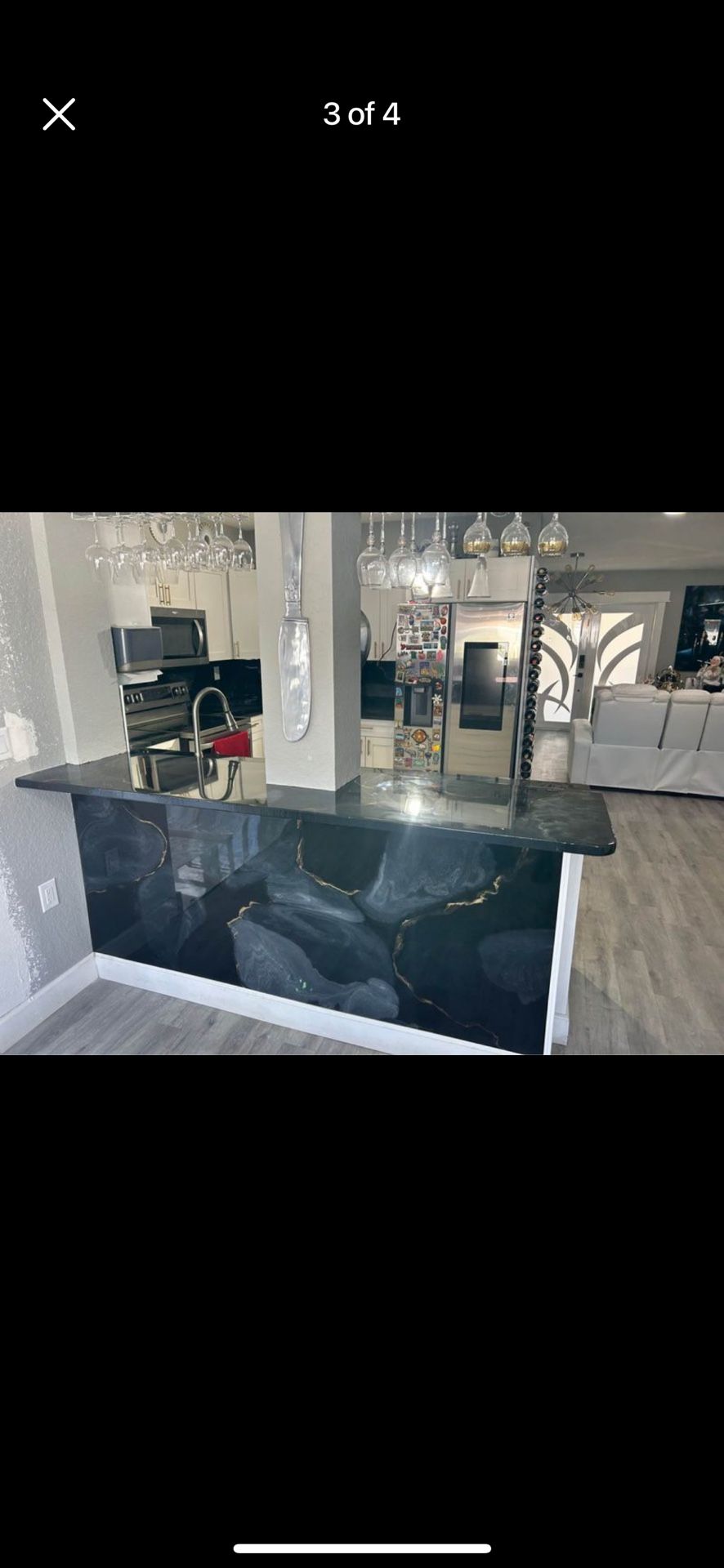 Resin Epoxy Counter Top And Cabinets Paint