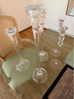 Glass candlesticks BEST OFFER.- in EVANSTON