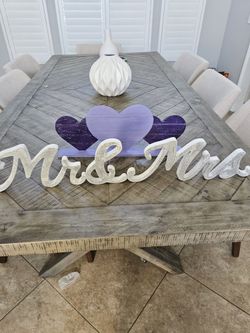 Mr And Mrs Letters 5 Inches