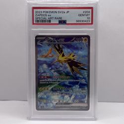 2023 Pokemon Japanese 151 Zapdos EX Special Art Rare PSA 10 #204 SAR JPN