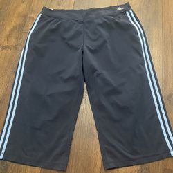 Womans Navy Blue Capri Adidas Capri Shorts Size 2x #8