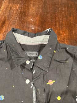 Coastal Button-Up Shirt Space Print