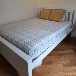 White full bed frame