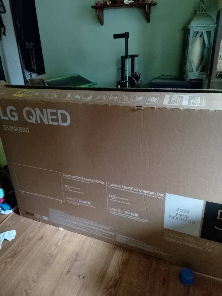 LG 55" QNED80 4k Smart TV (New-Open box) w/ Sound Bar/Subwoofer + Mount
