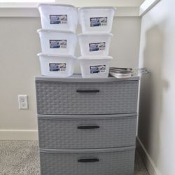 Sterilite plastic storage bin storage dresser