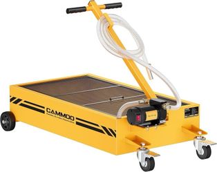 20 Gal Electric Oil Drain Pan with Pump, Yellow