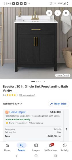 White bathroom vanity brand new