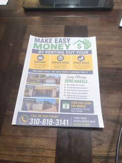 Make easy money by renting out your driveway - garage - other space