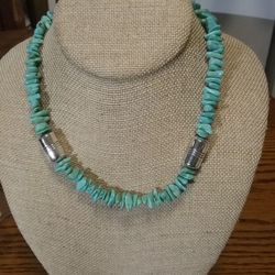 Estate- Turqouise and silver necklace