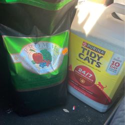 Cat Liter And Food 