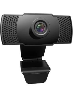 Full HD Webcam 1080p Computer, 90° Wide Angle for PC Laptop Computer Zoom Skype Meeting Video Calling Games