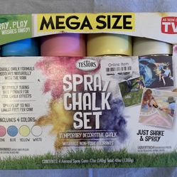 Spray Chalk Set - Mega Size - As Seen On TV - 4 pk