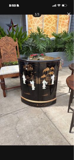 Mid century corner unit 17 by 17 30 tall