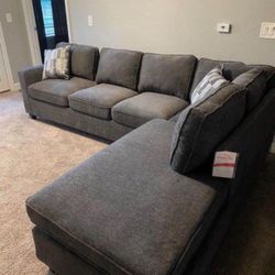 Grey Chenille Sofa Sectional 🔥buy Now Pay Later 