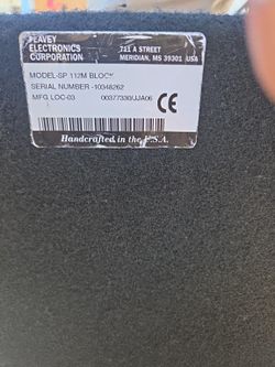 Pair of Peavey SP 112M Professional Stage Monitor Speakers – Made in USA