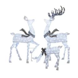 Members Mark 3 Piece Pre-Lit Animated Iced Deer Family