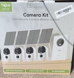 4-Camera Wireless Solar Security System with Homebase (4MP)