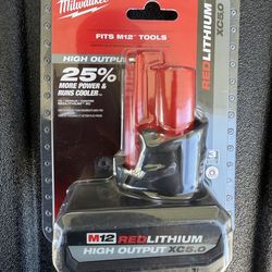 Milwaukee M12 REDLITHIUM High Output XC5.0 Battery