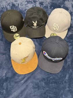 Hats, SD hats, playboy hat, champion, etc Prices below