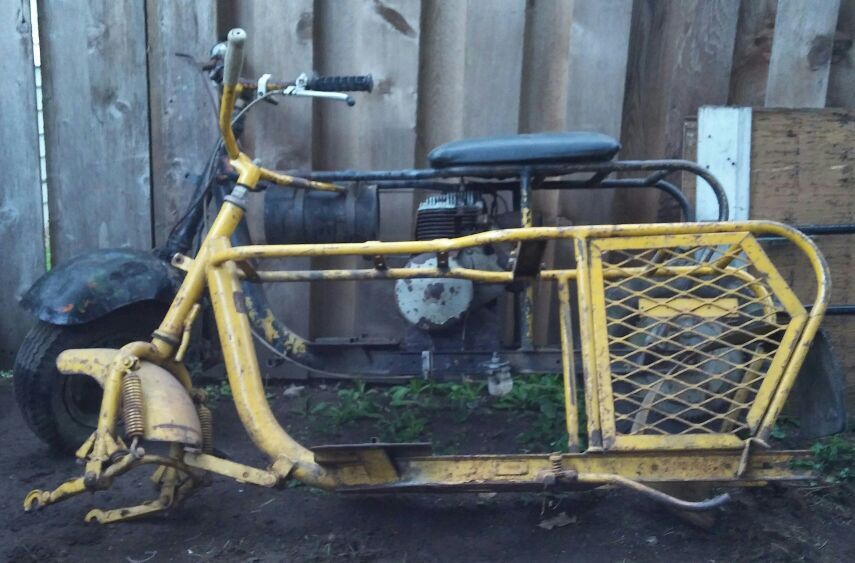 Cushman mini bike with extra frame