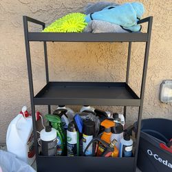 Car care supply with cart