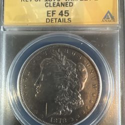 1878 Morgan Dollar – Reverse of 1879, VAM-227-2, ANACS EF45 Details (Cleaned)