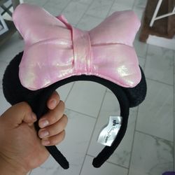 Minnie Mouse Pink Puffy Ears DISNEY Parks Headband