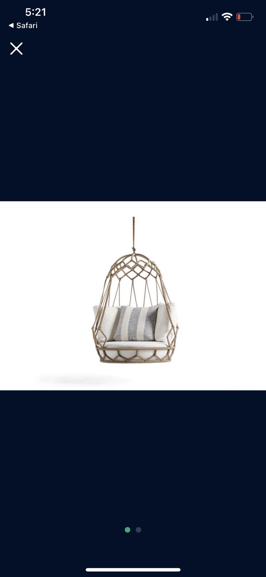 Arhaus Swinging Chair