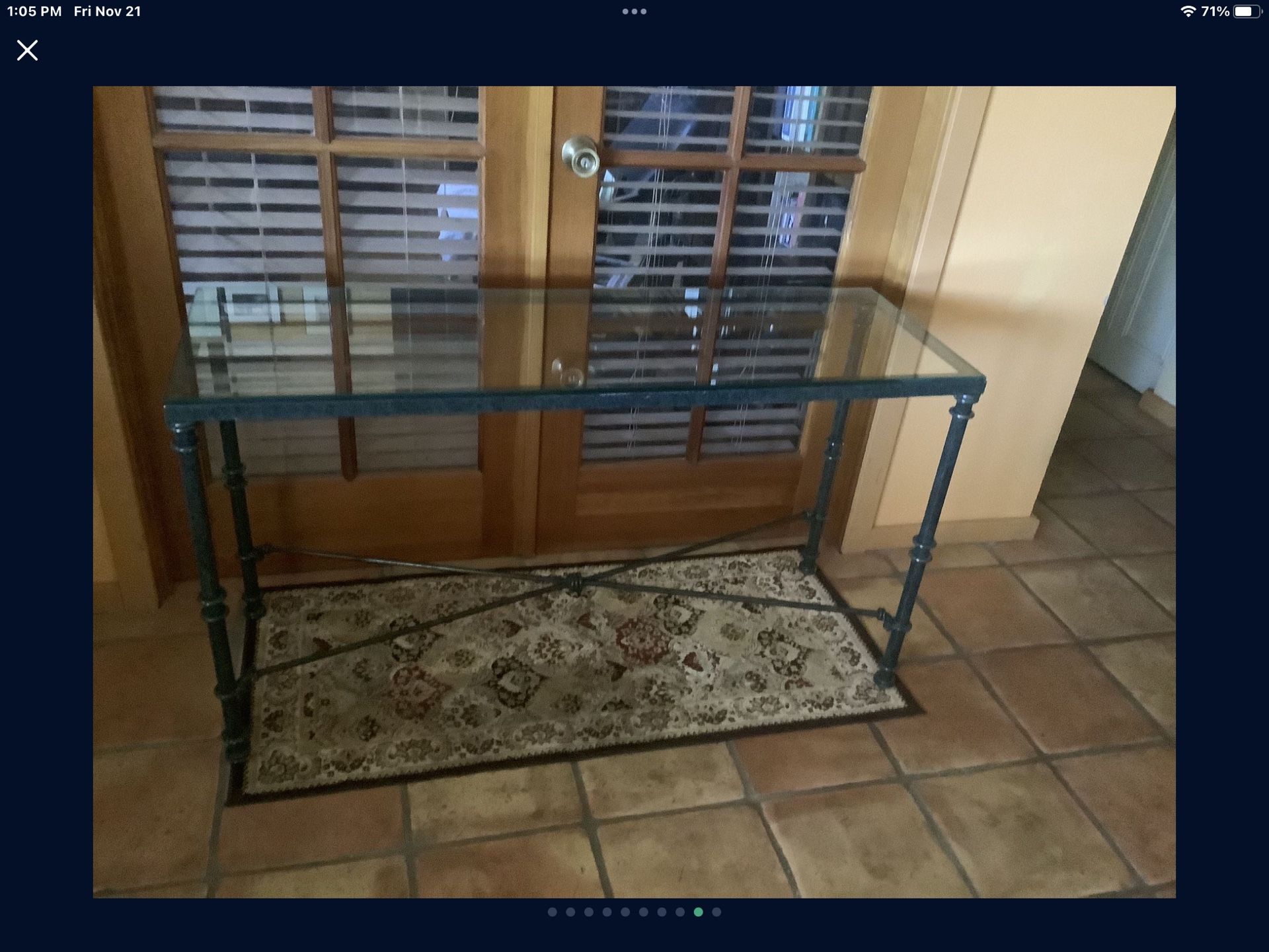 Glass Table.   Sofa,  Entry Bedroom  Holiday Perfect