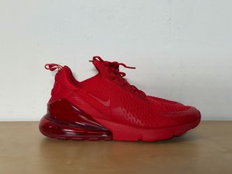Nike Air Max 270 Triple Red University Red Sneakers  CV7544-600 Men’s Size 11.5