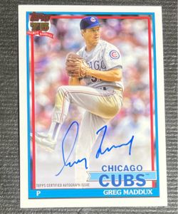 Greg Maddux Topps 75th Certified Autograph Card Chicago Cubs