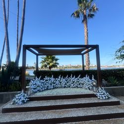 White floral arch