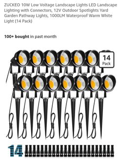 NEW 14PCS ZUCKEO 10W LOW VOLTAGE LANDSCAPE LIGHTS