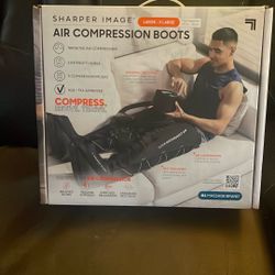 Sharper Image Air Compression Boots Black Large/Xlarge