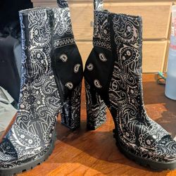 Mata Boots Black Bandana 